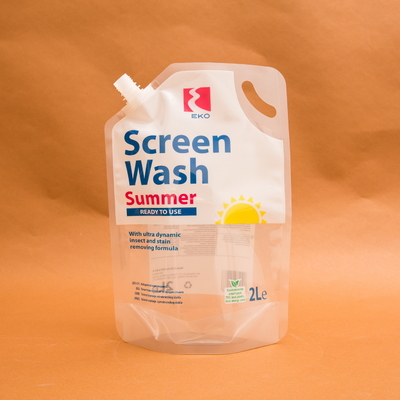 le support du plastique 2L vers le haut de la poche liquide de bec met en sac pour le lavage d'écran de liquides