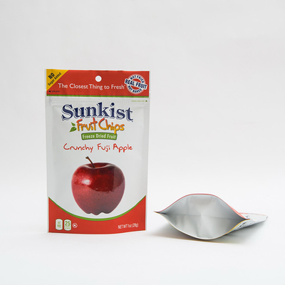 1OZ Apple sec Chips Stand Up Pouch Bag avec l'emballage fait sur commande de sac de fermeture éclair de serrure de fermeture éclair