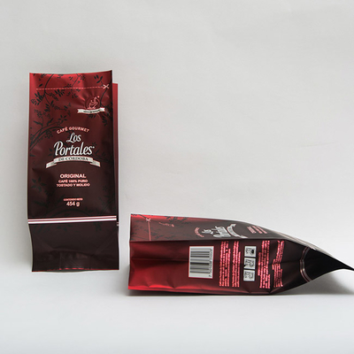 Sac fait sur commande d'emballage de papier d'aluminium de Bean Side Gusset Packaging Bag de café