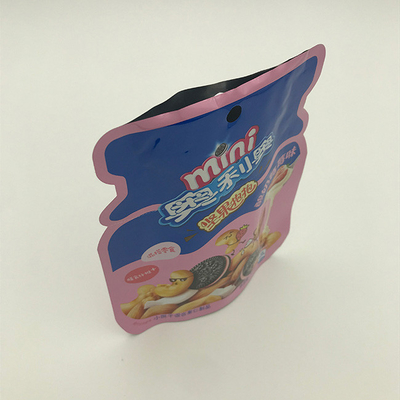 les sacs formés faits sur commande de 60g 100g stratifié le gousset de côté de poche de serrure de fermeture éclair de plastique