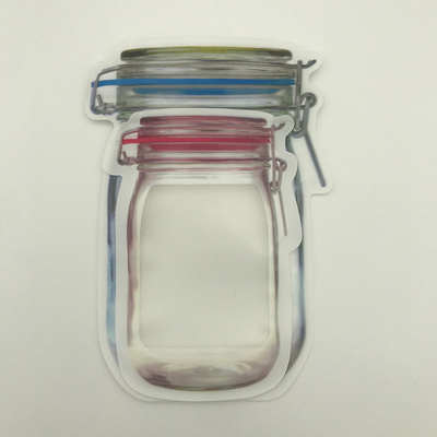 Fait sur commande PET12 jetable formé met en sac la poche en plastique de tirette de l'espace libre 80g
