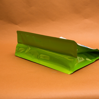 Poche latérale de sacs de fond plat de gousset de Vmpet 120mm 130 microns de Vegan nutritionnel