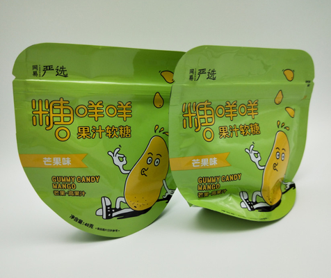 sacs 40g formés faits sur commande pour le petit sachet en matière plastique de la sucrerie PE80 avec la tirette