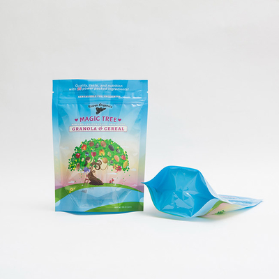 La coutume de 12OZ 100mm a imprimé l'emballage zip-lock de poche de tirette en plastique pour la céréale de granola