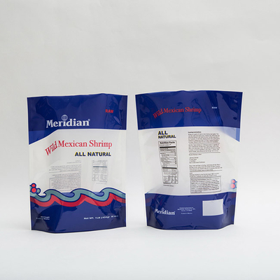le sachet en matière plastique mexicain de support de la crevette 1lb a imprimé des sachets en plastique avec la tirette