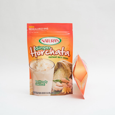 14OZ a imprimé le support en plastique vers le haut des sacs de empaquetage zip-lock faits sur commande de riz d'instant de poche