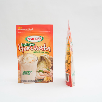 14OZ a imprimé le support en plastique vers le haut des sacs de empaquetage zip-lock faits sur commande de riz d'instant de poche
