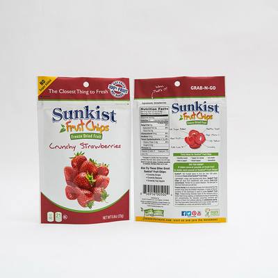 80mm que la matte OPV se tiennent vers le haut de la poche de serrure de fermeture éclair ont imprimé le sac sec en plastique d'emballage du fruit 0.8oz