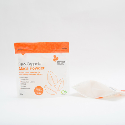 l'emballage alimentaire de poudre de 250g Maca met en sac la tirette de 120 MIC Stand Up Pouch With
