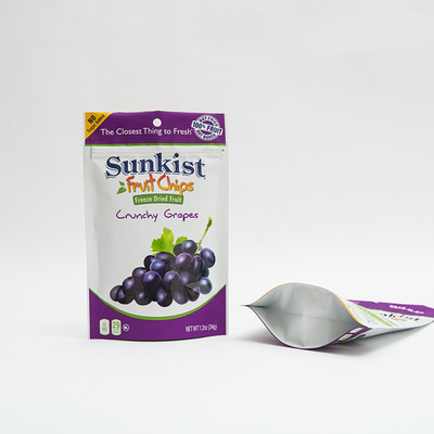 le fruit 1.2oz ébrèche le conditionnement en plastique rescellable de poche de sac de tirette de support de VMPET