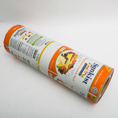 petit pain d'enveloppe en plastique du film 1.2oz de 1000M Flexible Food Packaging pour l'emballage pour des puces de fruit de mélange