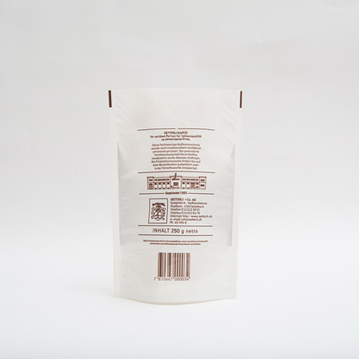 L'emballage extérieur brillant de café met en sac sans sac de café de la tirette 250g