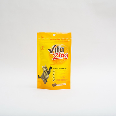 92 microns de PE80 tiennent le Multivitamin en plastique Cat Food Package de sac d'emballage alimentaire d'animal familier