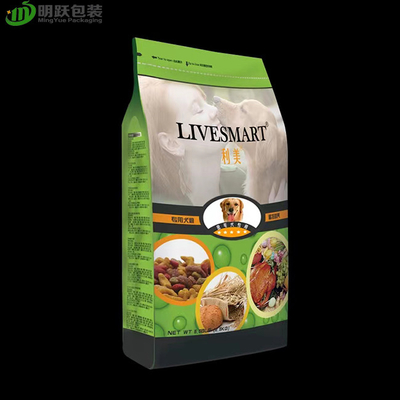 Poche de tirette de fond plat de résistance d'humidité de sac d'emballage alimentaire d'animal familier de VMPET 130um 2.5kg